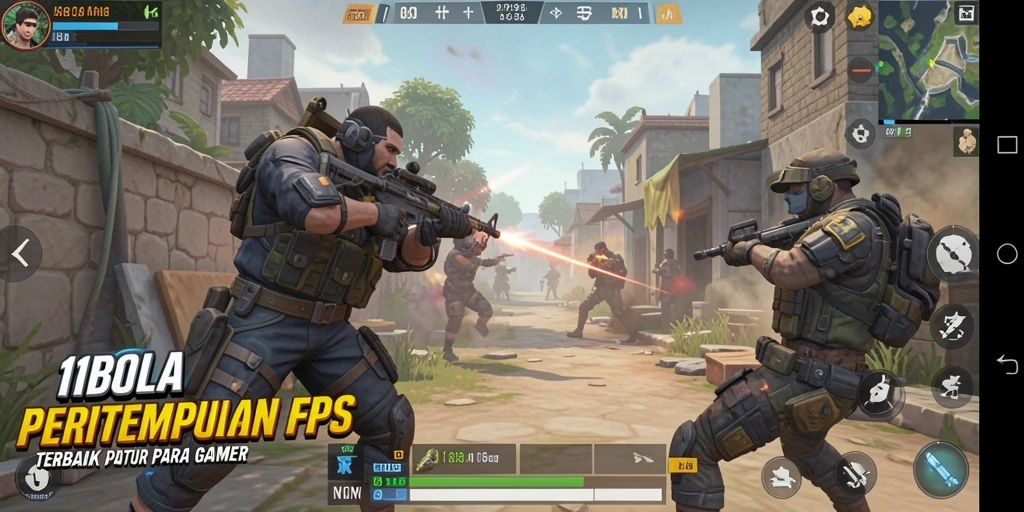 Tampilan gameplay yang mendebarkan dari 11BOLA saat pertempuran berlangsung.