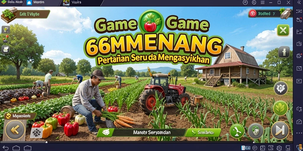 Screenshot gameplay 66MENANG yang menampilkan lahan pertanian yang subur.