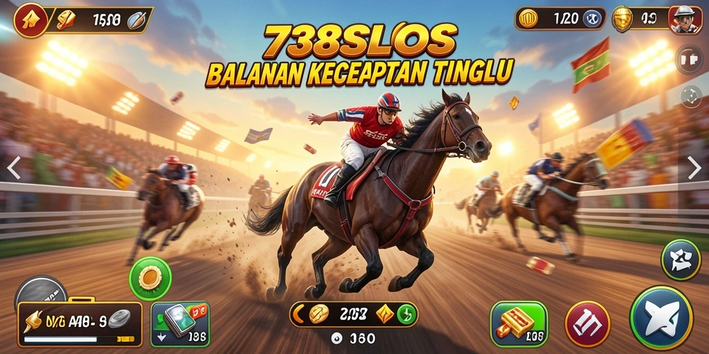 Gameplay balap yang mendebarkan dalam 738SLOTS.