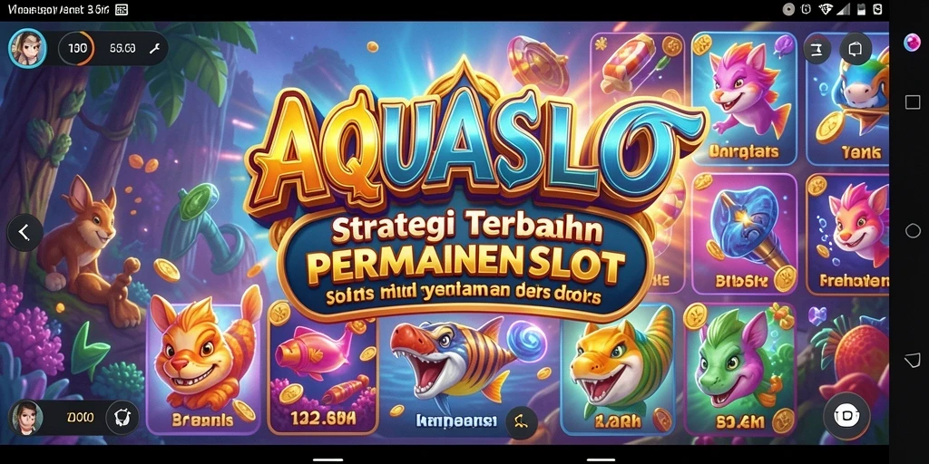 Tampilan gameplay AQUASLOT yang seru dan strategis.