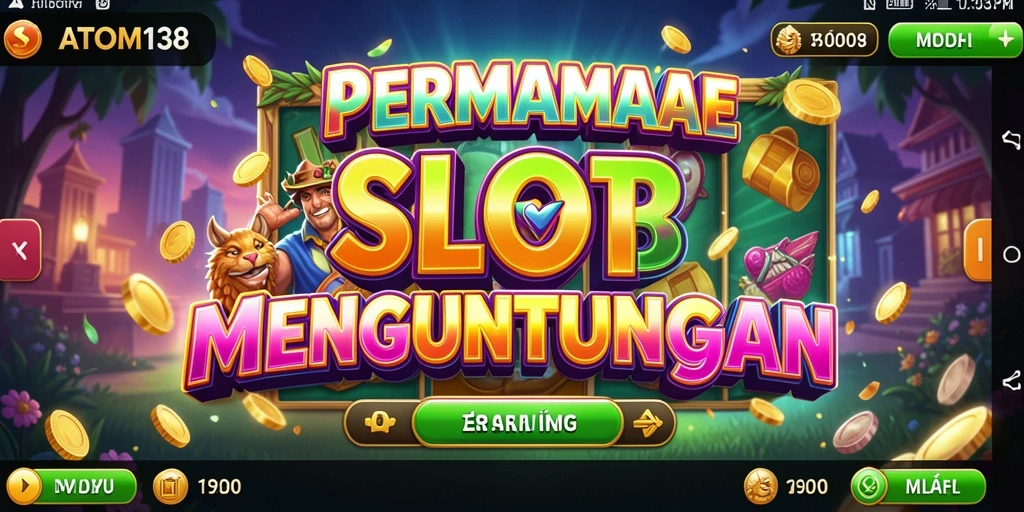 Tampilan gameplay menakjubkan dari ATOM138 dengan berbagai tema slot yang menarik.