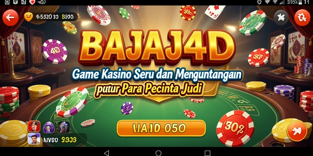 Tampilan gameplay seru dan menarik di BAJAJ4D dengan berbagai pilihan permainan Kasino.