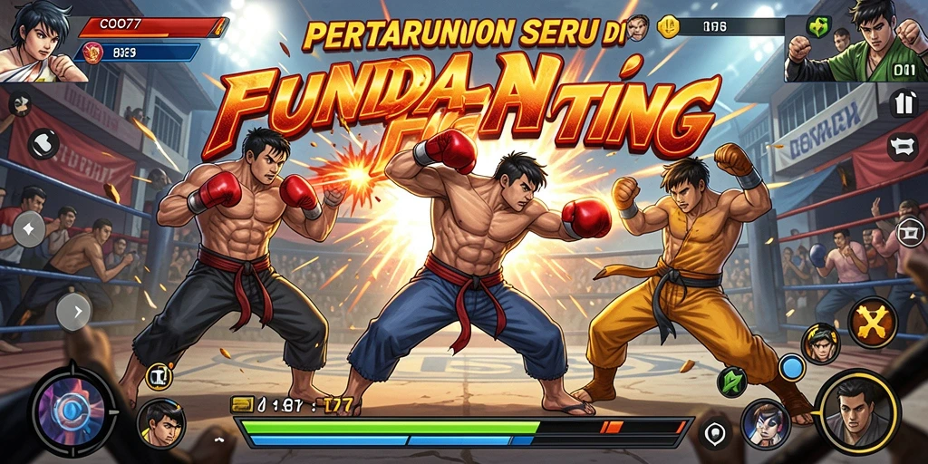 Gambaran utama gameplay Fighting yang menegangkan dan dinamis.