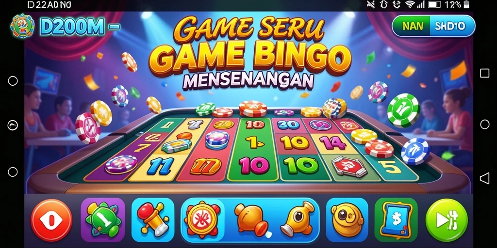 Tampilan gameplay seru D200M dalam permainan Bingo.