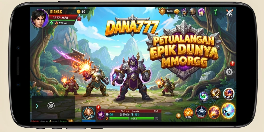 Screenshot gameplay DANA777 menampilkan petualangan epik di dunia MMORPG.