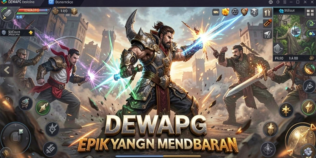 Gameplay seru pertarungan di DEWAPG.