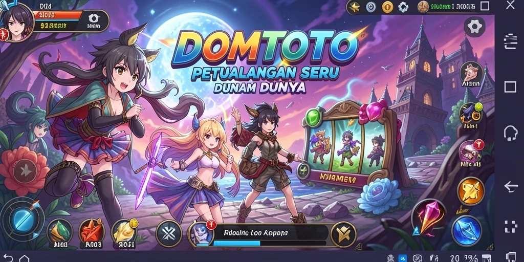 Tampilan gameplay seru dan penuh aksi dalam DOMTOTO.