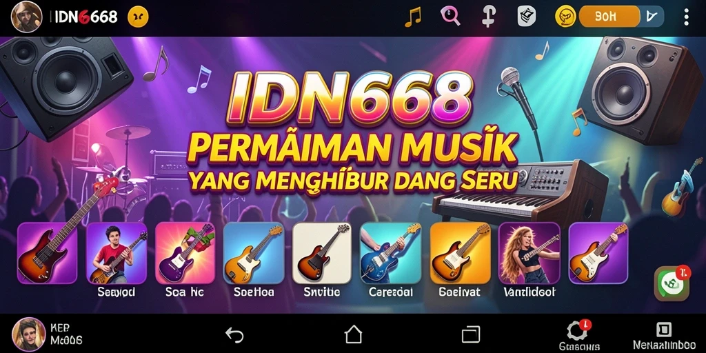 Screenshot gameplay menunjukkan aksi seru dalam permainan musik IDN668.