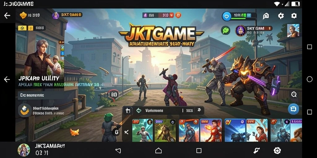 Tampilan antarmuka JKTGAME yang sederhana dan user-friendly.