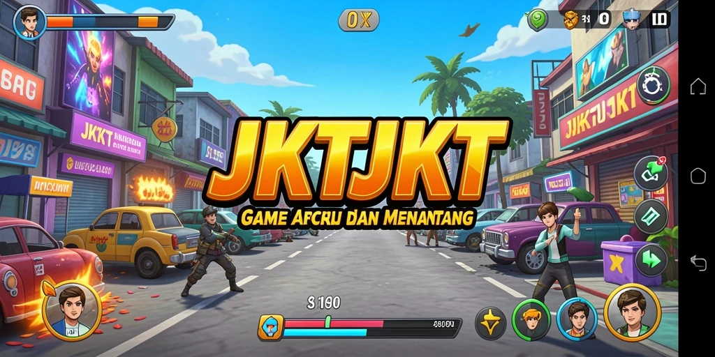 Screenshot menampilkan gameplay seru dalam JKTJKT dengan grafik menarik.