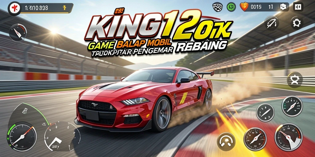 Gameplay menegangkan dan mendebarkan dari KING123 saat balapan.