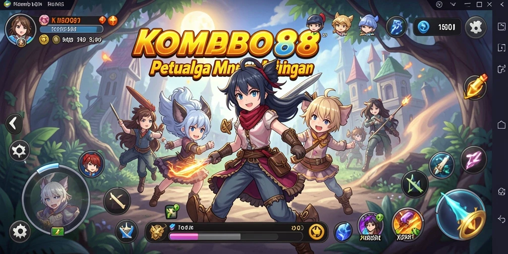 Tampilan gameplay yang memukau dalam KOMBO88.