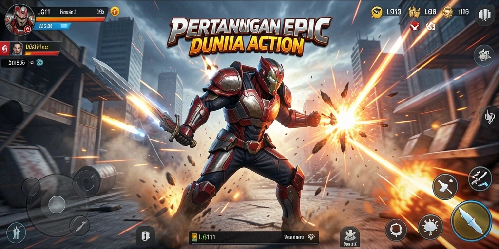 Tangkapan layar menampilkan aksi seru dan grafis memukau dalam gameplay LG111.