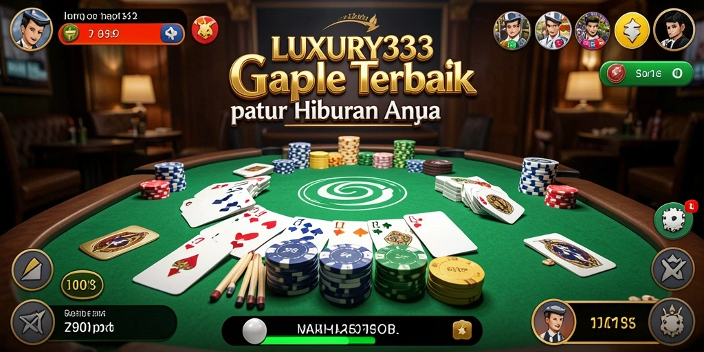 Tampilan gameplay Gaple LUXURY333 yang seru dan interaktif.