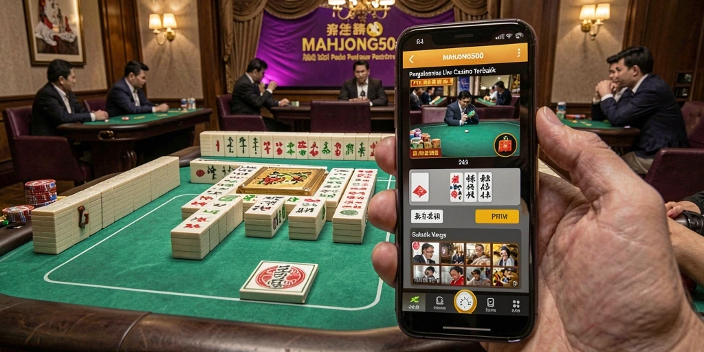 Tampilan gameplay Live Casino yang seru dan interaktif di MAHJONG500.