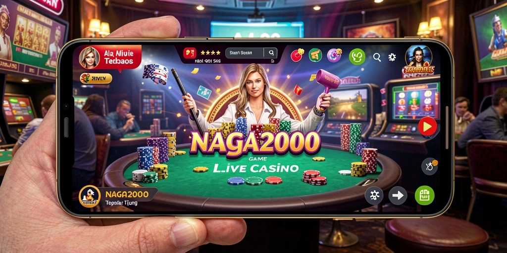 Tampilan gameplay Live Casino NAGA2000 yang mendebarkan.