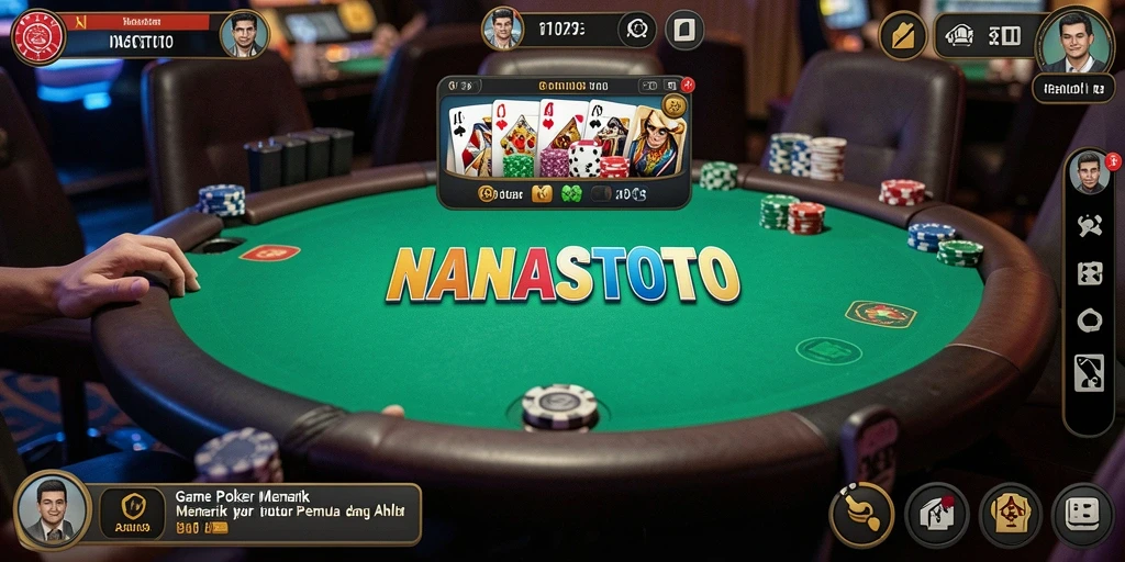 Screenshot NANASTOTO menampilkan pemain yang asyik bermain poker.
