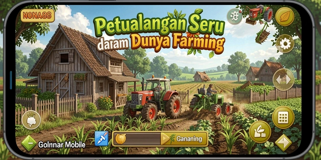 Tampilan gameplay <strong>NONA88</strong> yang seru dan interaktif di dunia Farming.