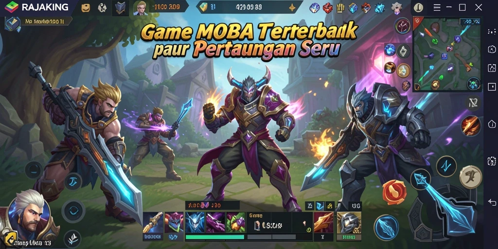 Tampilan gameplay seru di <strong>RAJAKING</strong>, pertarungan tim yang intens.