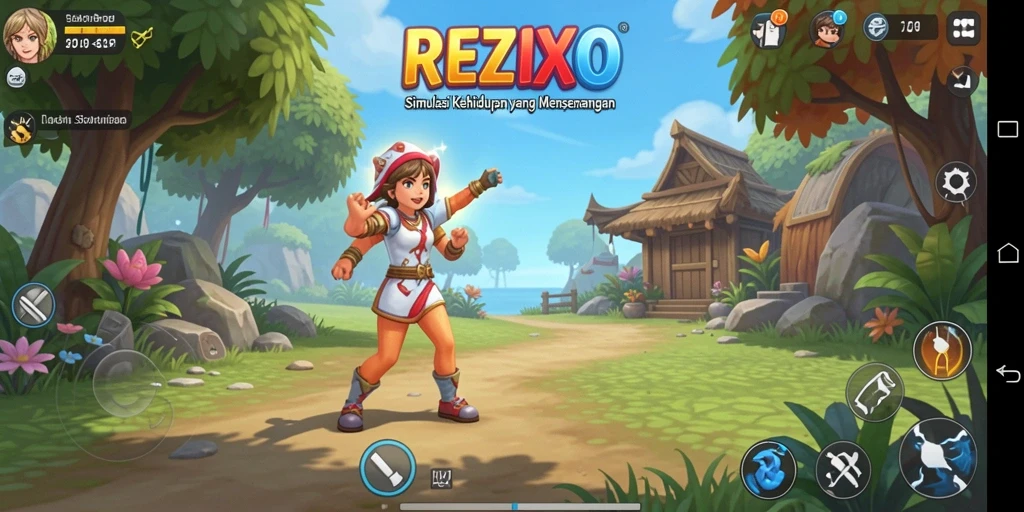 Gameplay menarik dalam REZIXO yang menampilkan simulasi kehidupan.