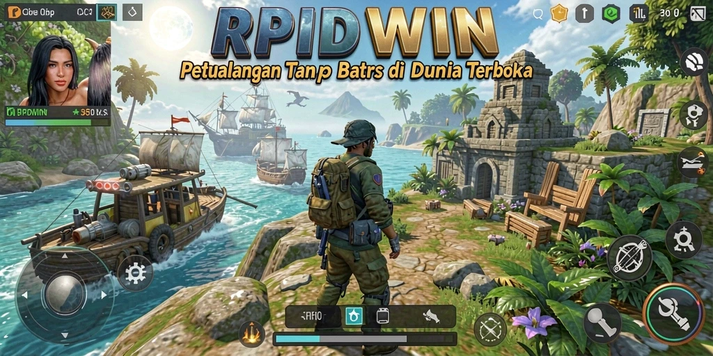 Tampilan indah grafis dalam gameplay Open World RPIDWIN.