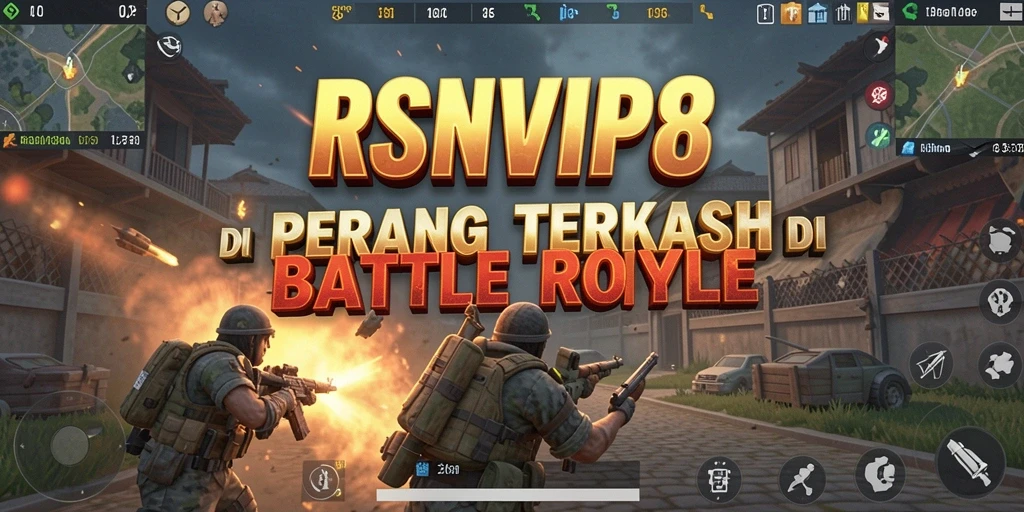 Tampilan pertarungan seru di gameplay RSNVIP8 Battle Royale.