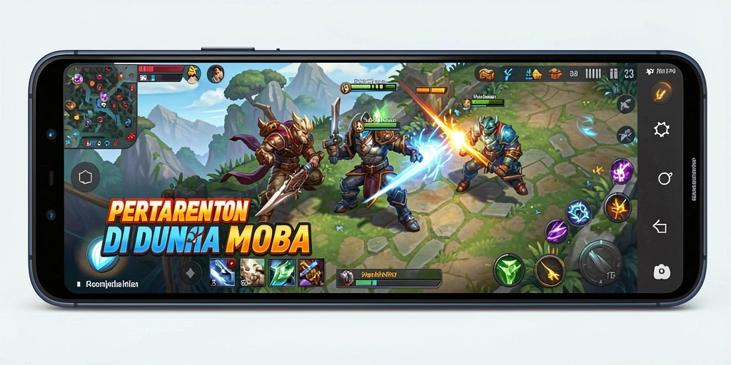 Screenshot gameplay menunjukkan pertempuran seru di arena MOBA S13.