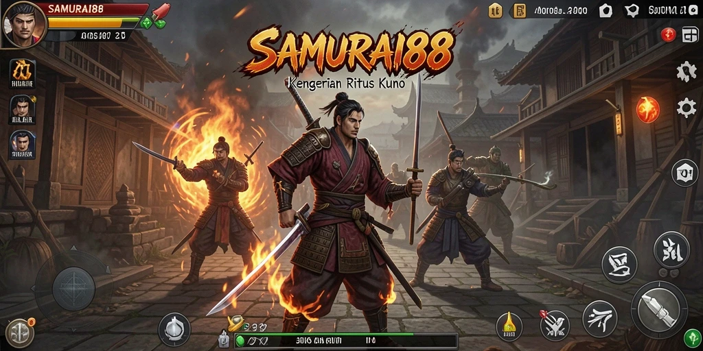 Screenshot gameplay SAMURAI88 dengan atmosfer horor yang mencekam.