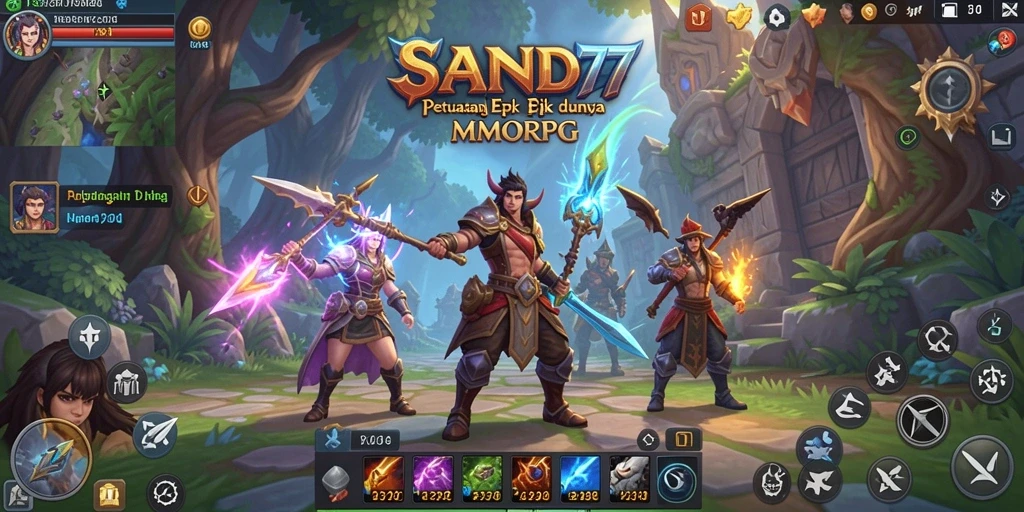 Gameplay menarik dari SAND77 di dunia MMORPG.