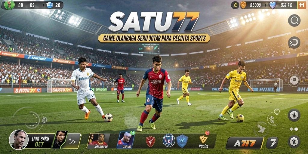 Tampilan gameplay SATU77 dengan aksi olahraga yang mendebarkan.