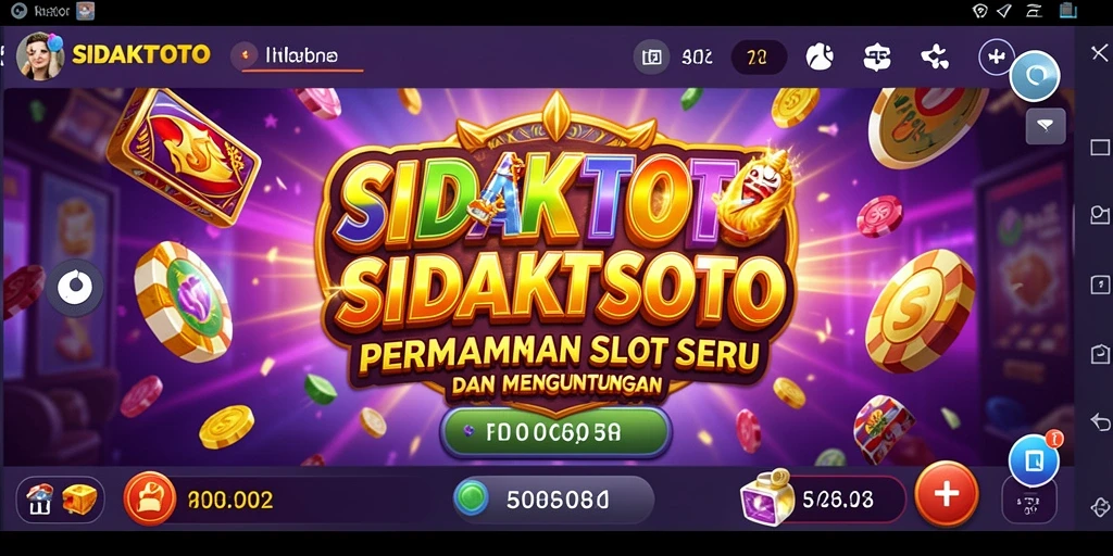 Tampilan gameplay menarik permainan Slot SIDAKTOTO.