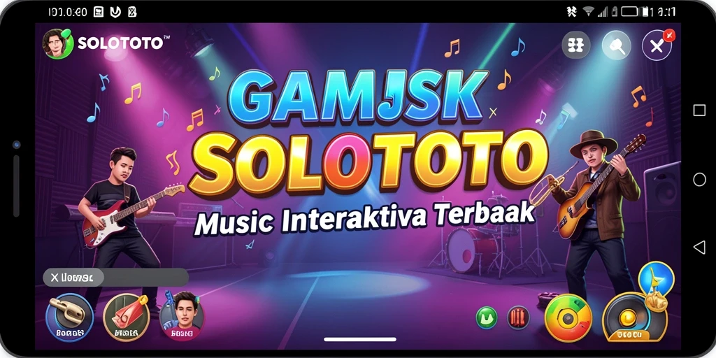 Tampilan screenshot utama SOLOTOTO saat pemain menikmati permainan musik.