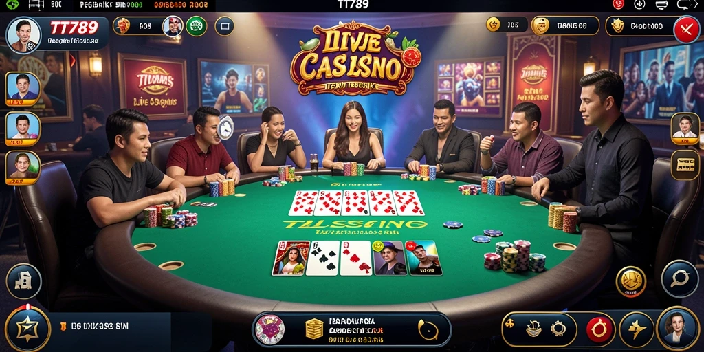 Tampilan gameplay Live Casino yang menarik dan interaktif di TT789.